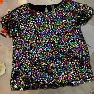 Anthropologie sequin top XS